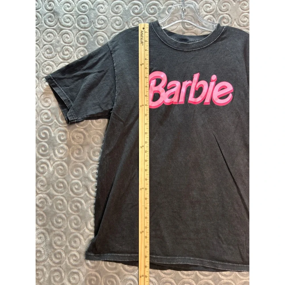 Barbie T Shirt Black Washed Graphic Tee‎ Size Small Kids Girls Youth